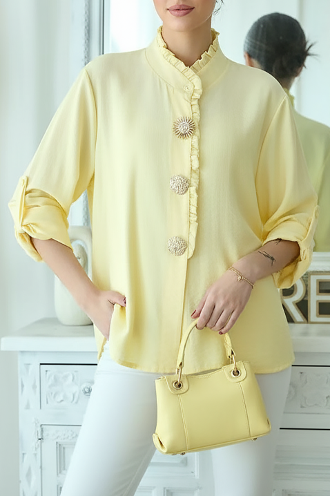 Koszula damska LARVOLDA YELLOW, Kolor : żółty, IVET.PL - Modna odzież