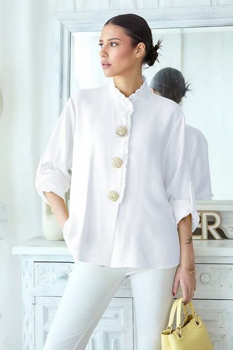 Koszula LARVOLDA WHITE, Kolor : biały, IVET.PL - Modna odzież