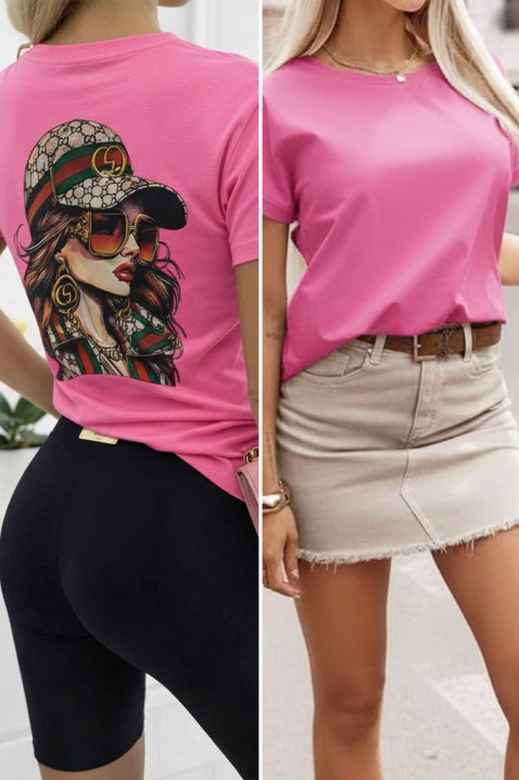 Koszulka ZLORENDA PINK, Kolor : różowy, IVET.PL - Modna odzież