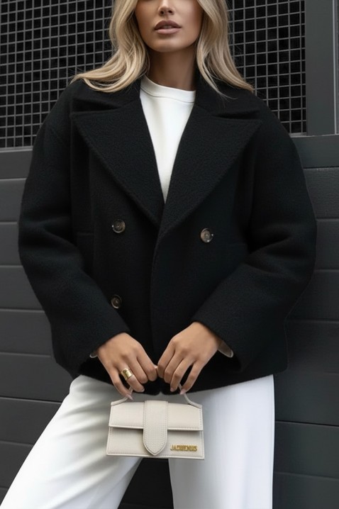 Płaszcz POLOBENZA BLACK, Kolor : czarny, IVET.PL - Modna odzież