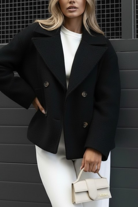 Płaszcz POLOBENZA BLACK, Kolor : czarny, IVET.PL - Modna odzież