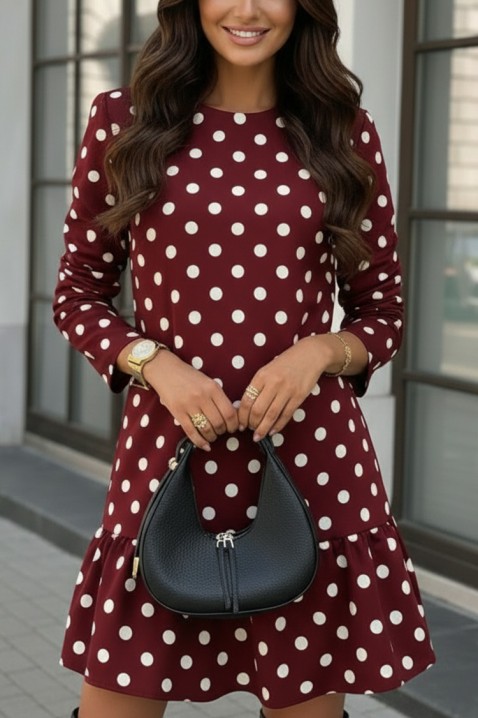 Sukienka FIOVERA BORDO, Kolor : bordowy, IVET.PL - Modna odzież