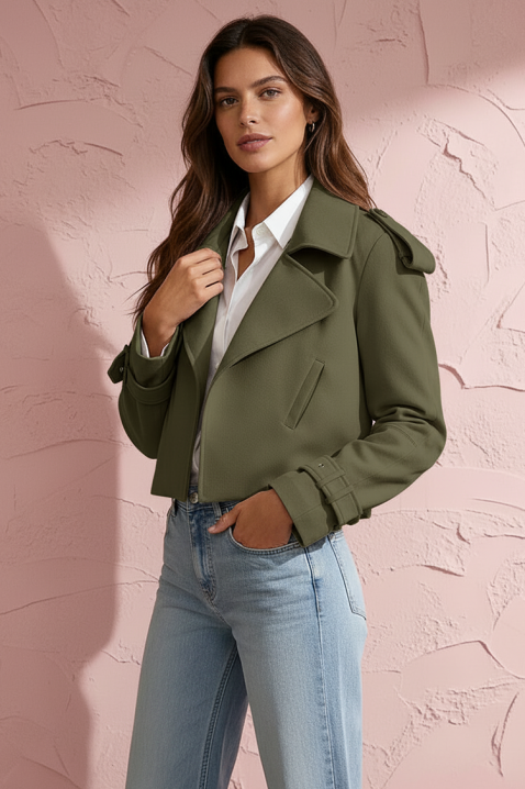 Kurtka YOVILZA KHAKI, Kolor : khaki, IVET.PL - Modna odzież