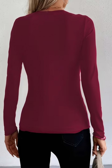 Bluzka ZENDILZA, Kolor : bordowy, IVET.PL - Modna odzież