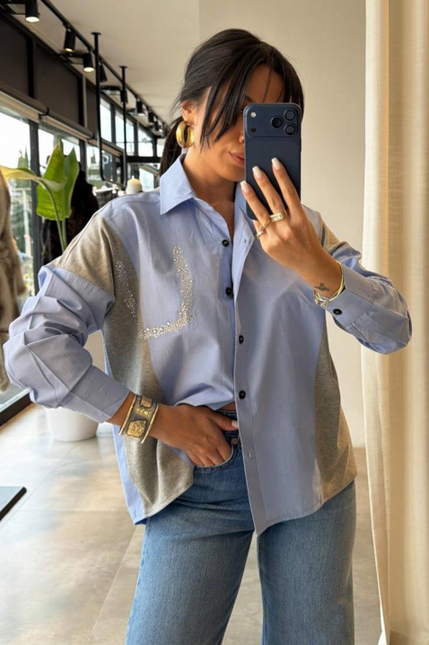 Koszula ODILZA, Kolor : błękitny, IVET.PL - Modna odzież