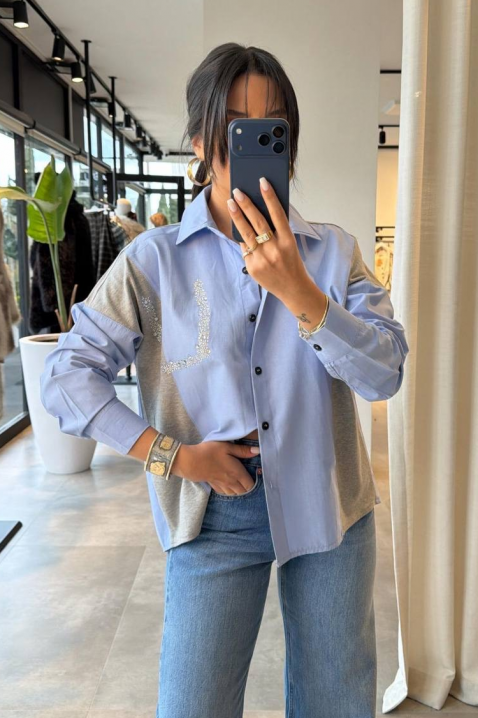 Koszula ODILZA, Kolor : błękitny, IVET.PL - Modna odzież