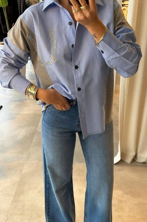 Koszula ODILZA, Kolor : błękitny, IVET.PL - Modna odzież