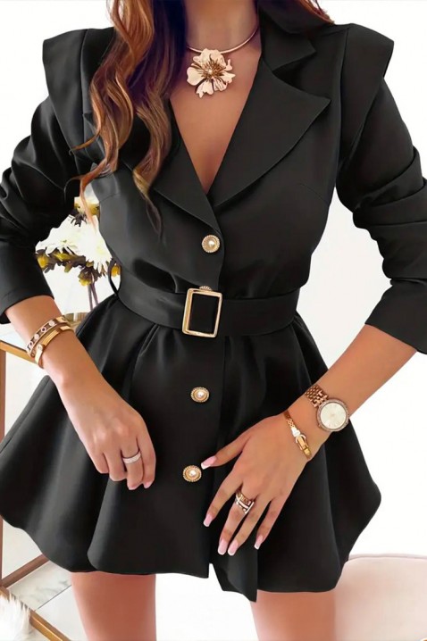 Sukienko-marynarka GLAMERVA BLACK, Kolor : czarny, IVET.PL - Modna odzież