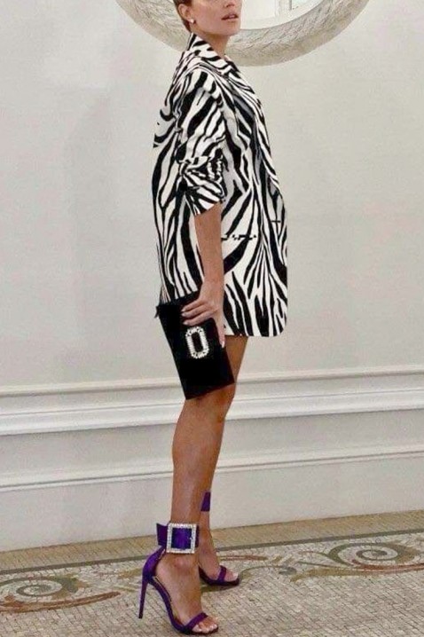 Sukienko-marynarka BLEROLNA, Kolor : czarny z białym, IVET.PL - Modna odzież