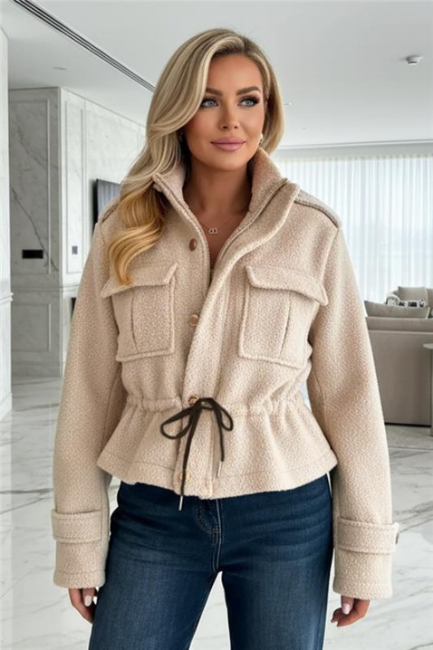 Kurtka SIGNOLDA ECRU, Kolor : ecru, IVET.PL - Modna odzież