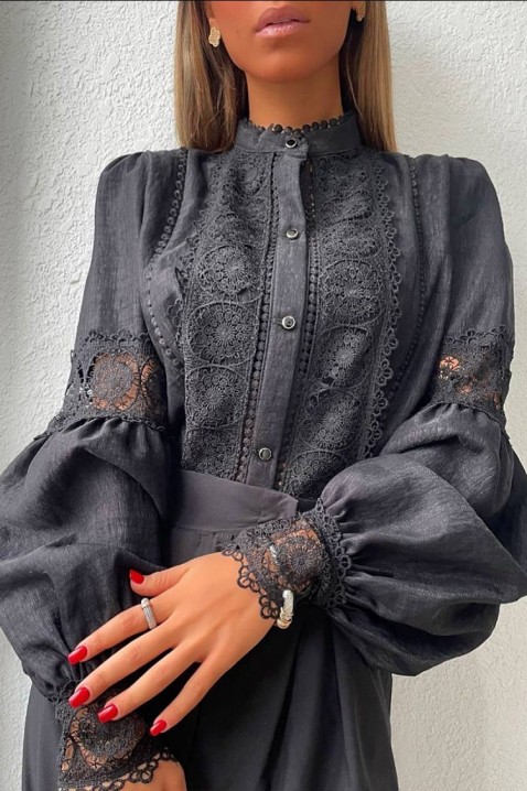 Koszula MARTEMONA BLACK, Kolor : czarny, IVET.PL - Modna odzież