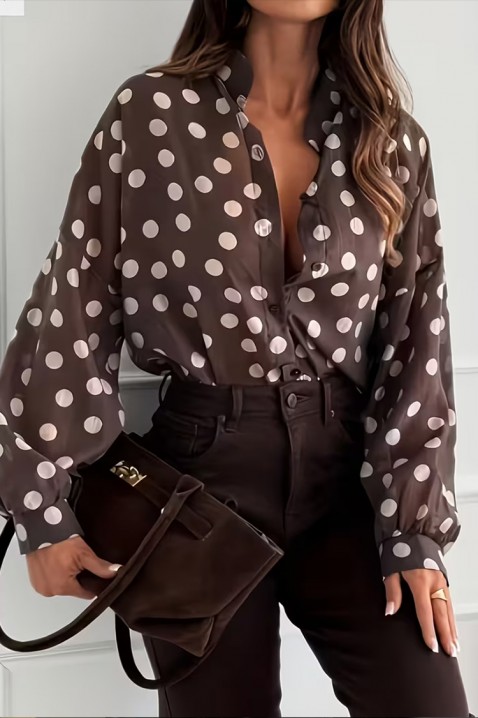 Koszula TOPRENA, Kolor : brązowy, IVET.PL - Modna odzież