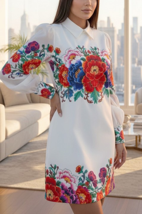 Sukienka ADEMOLVA, Kolor : biały, IVET.PL - Modna odzież