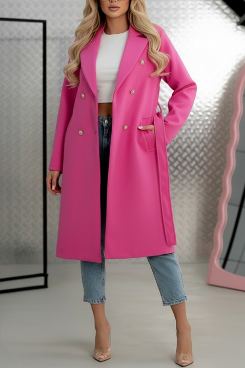 Płaszcz MORXEDA FUCHSIA, Kolor : fuksja, IVET.PL - Modna odzież