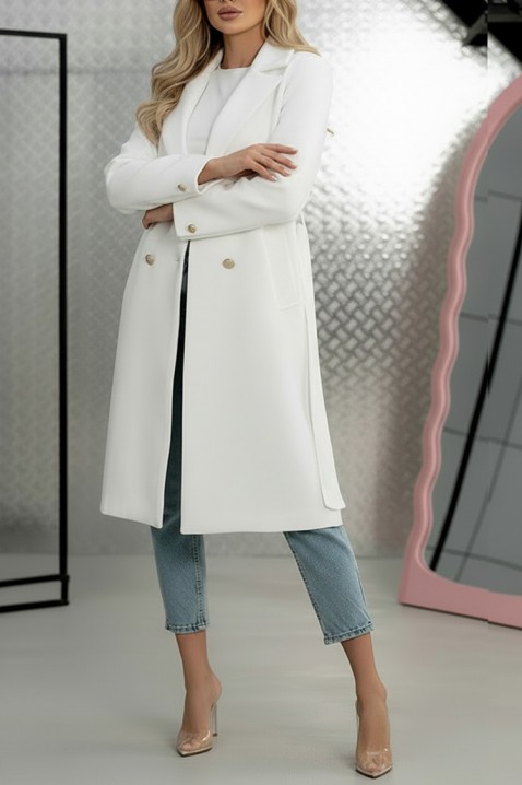 Płaszcz MORXEDA WHITE, Kolor : biały, IVET.PL - Modna odzież