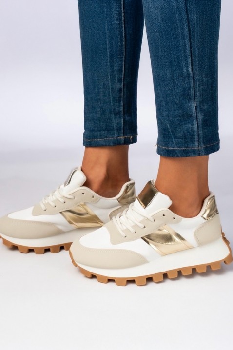 Sneakersy ORNABELZA GOLDEN, Kolor : złoty, IVET.PL - Modna odzież