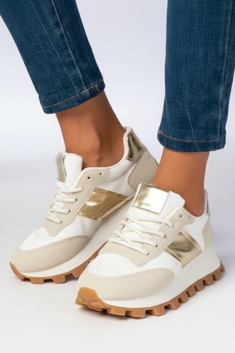 Sneakersy ORNABELZA GOLDEN, Kolor : złoty, IVET.PL - Modna odzież