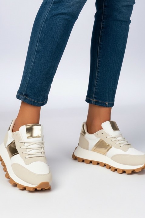 Sneakersy ORNABELZA GOLDEN, Kolor : złoty, IVET.PL - Modna odzież