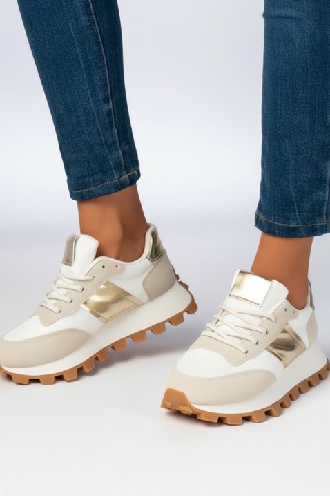 Sneakersy ORNABELZA GOLDEN, Kolor : złoty, IVET.PL - Modna odzież