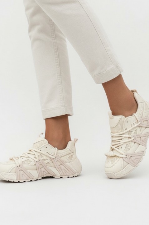 Sneakersy VELVERZA ECRU, Kolor : ecru, IVET.PL - Modna odzież