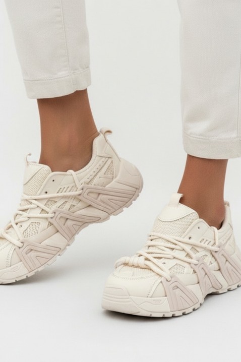 Sneakersy VELVERZA ECRU, Kolor : ecru, IVET.PL - Modna odzież