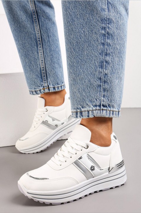 Sneakersy ELONDELA WHITE, Kolor : biały, IVET.PL - Modna odzież