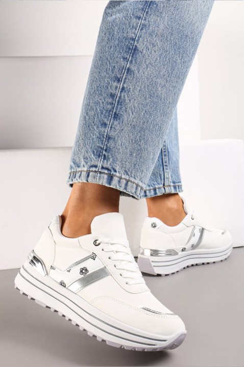 Sneakersy ELONDELA WHITE, Kolor : biały, IVET.PL - Modna odzież