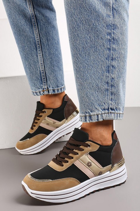 Sneakersy ELONDELA BROWN, Kolor : brązowy, IVET.PL - Modna odzież