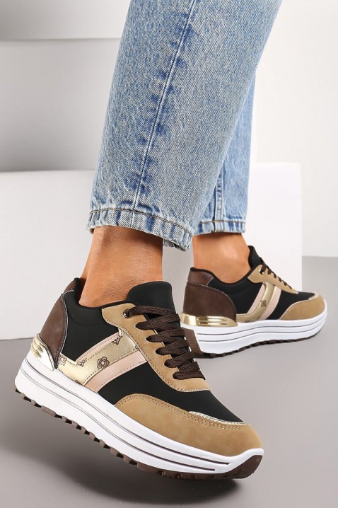 Sneakersy ELONDELA BROWN, Kolor : brązowy, IVET.PL - Modna odzież