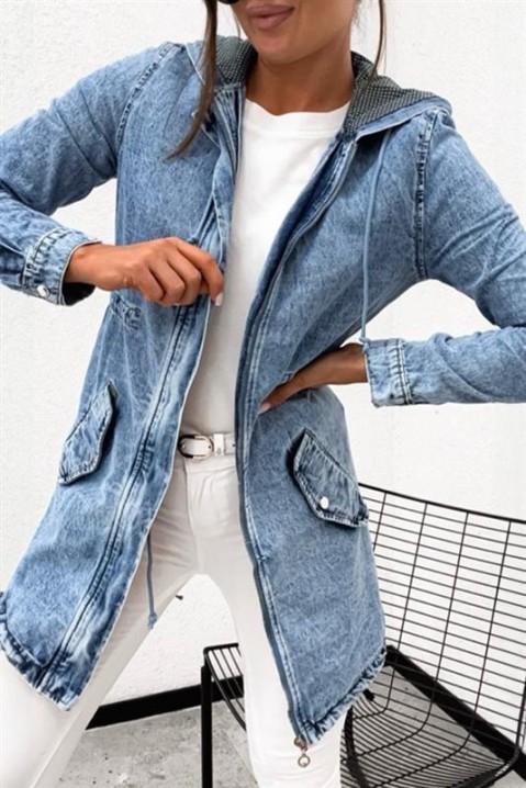 Kurtka jeansowa AMIRSA, Kolor : chabrowy, IVET.PL - Modna odzież