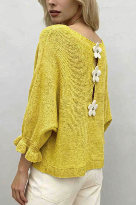 Sweter DARVOLA YELLOW, Kolor : żółty, IVET.PL - Modna odzież