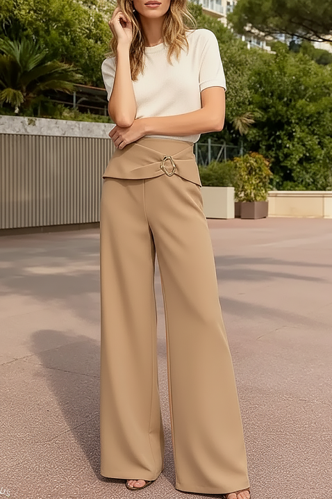 Spodnie SVEROLZA CAMEL, Kolor : jasnobrązowy, IVET.PL - Modna odzież