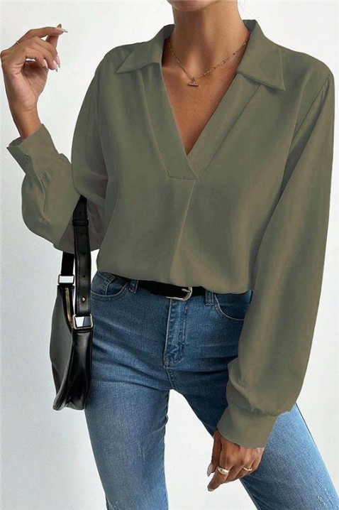 Bluzka MIOHEZA KHAKI, Kolor : khaki, IVET.PL - Modna odzież