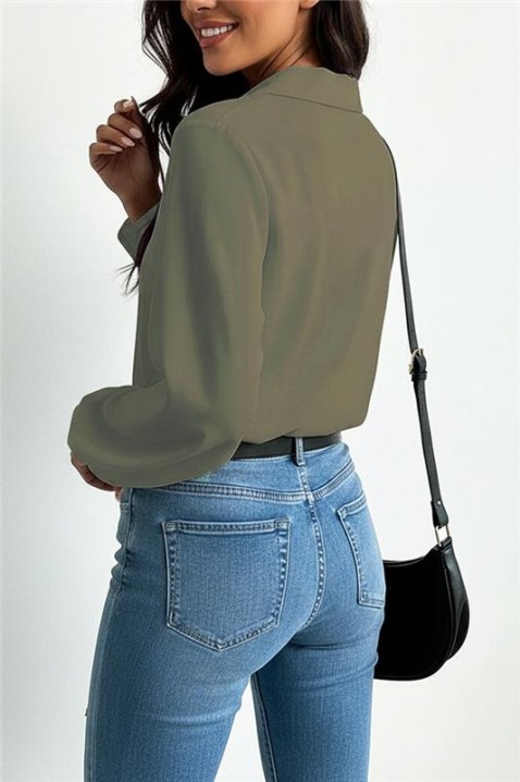 Bluzka MIOHEZA KHAKI, Kolor : khaki, IVET.PL - Modna odzież