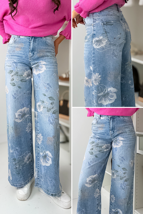 Jeansy FLORVILA, Kolor : błękitny, IVET.PL - Modna odzież