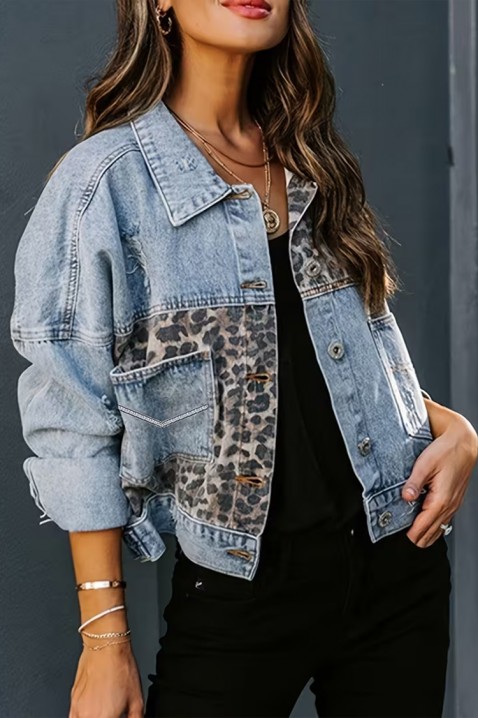 Kurtka jeansowa SUPERVILZA, Kolor : błękitny, IVET.PL - Modna odzież