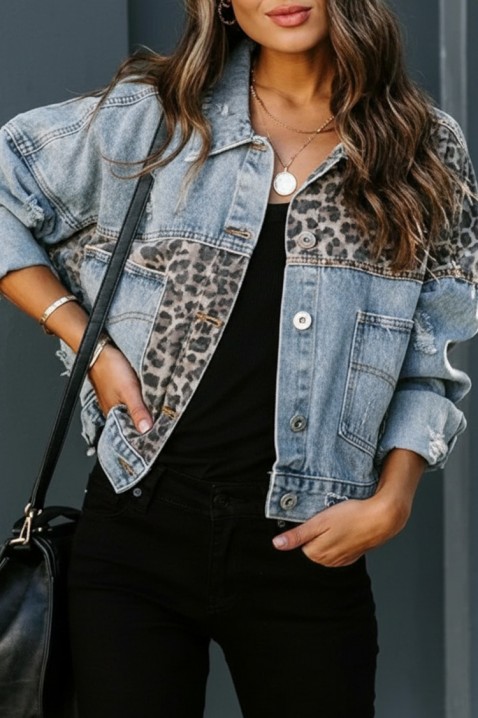 Kurtka jeansowa SUPERVILZA, Kolor : błękitny, IVET.PL - Modna odzież