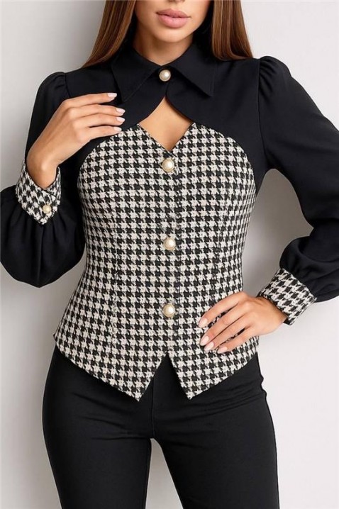 Koszula XERIOHA BLACK, Kolor : czarny, IVET.PL - Modna odzież