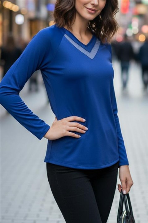 Bluzka RIONELDA BLUE, Kolor : chabrowy, IVET.PL - Modna odzież