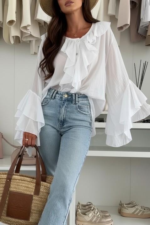 Koszula VOLELANDA WHITE, Kolor : biały, IVET.PL - Modna odzież