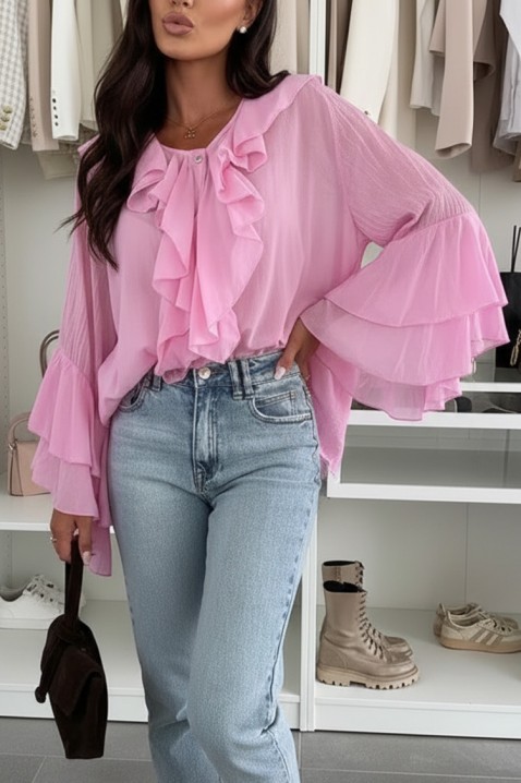 Koszula VOLELANDA PINK, Kolor : różowy, IVET.PL - Modna odzież