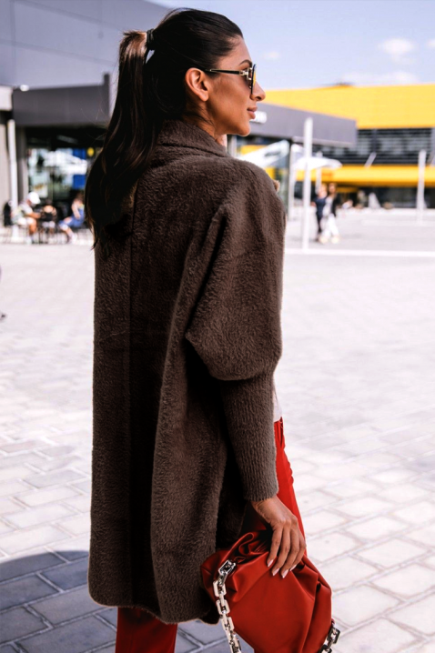 Narzutka damska LIORA BROWN, Kolor : brązowy, IVET.PL - Modna odzież