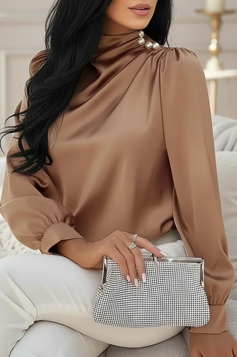 Bluzka NERLENZA BEIGE, Kolor :  beżowy, IVET.PL - Modna odzież