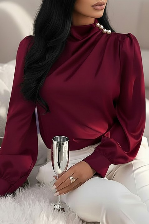 Bluzka NERLENZA BORDO, Kolor : bordowy, IVET.PL - Modna odzież