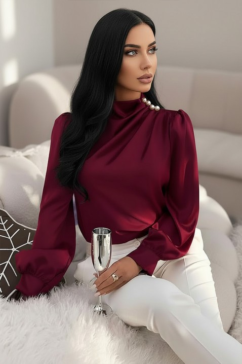 Bluzka NERLENZA BORDO, Kolor : bordowy, IVET.PL - Modna odzież