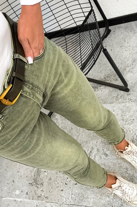 Jeansy ZOYANZA, Kolor : zielony, IVET.PL - Modna odzież