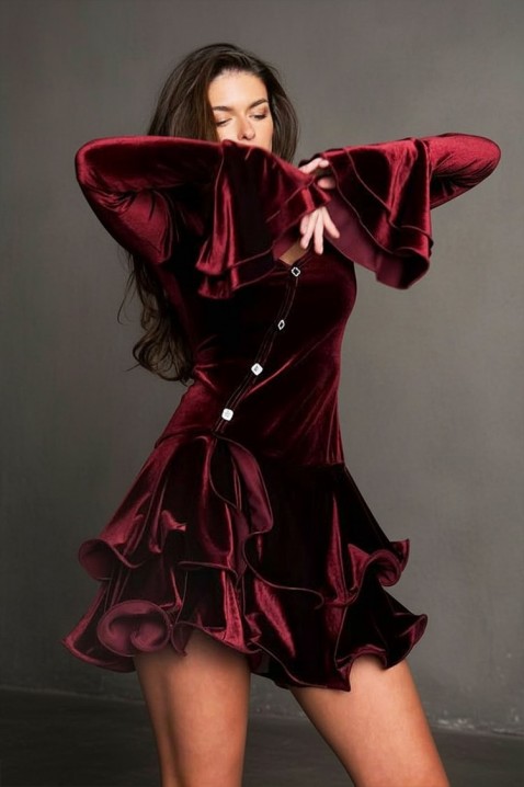 Sukienka VERLIANA BORDO, Kolor : bordowy, IVET.PL - Modna odzież