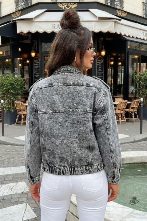 Kurtka jeansowa VOLINDA, Kolor : szary, IVET.PL - Modna odzież