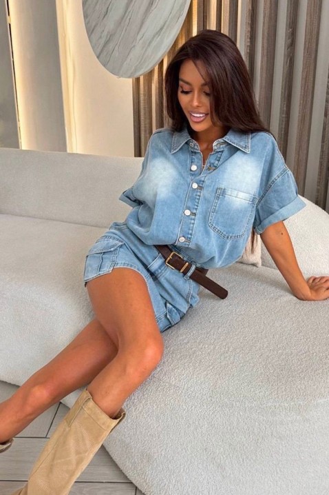 Sukienka NEBRALENDA, Kolor : błękitny, IVET.PL - Modna odzież