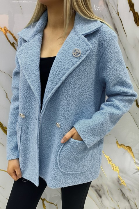 Płaszcz ZALERODA SKY, Kolor : błękitny, IVET.PL - Modna odzież